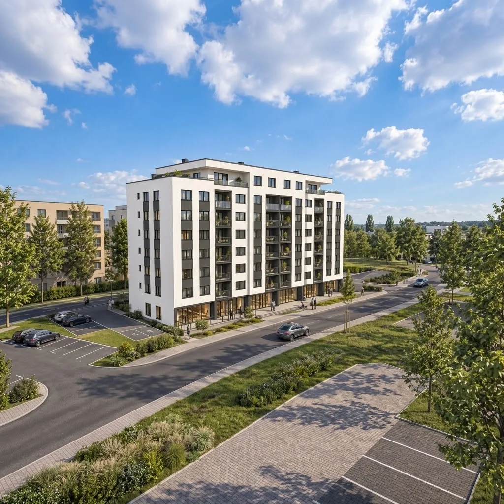 Domus Residence Hadžići — 3D prikaz zgrade i okoline